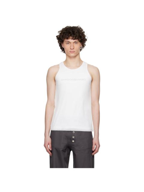 GmbH White 'Shadowbanned' Vest Tank Top