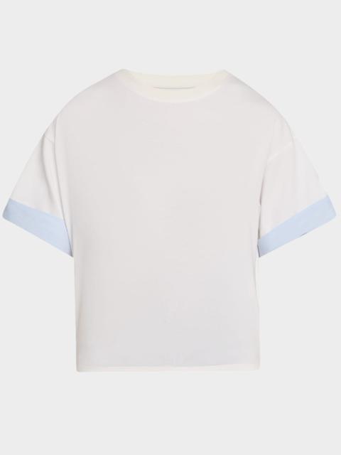 SIMKHAI Sutton Short-Sleeve Combo Top