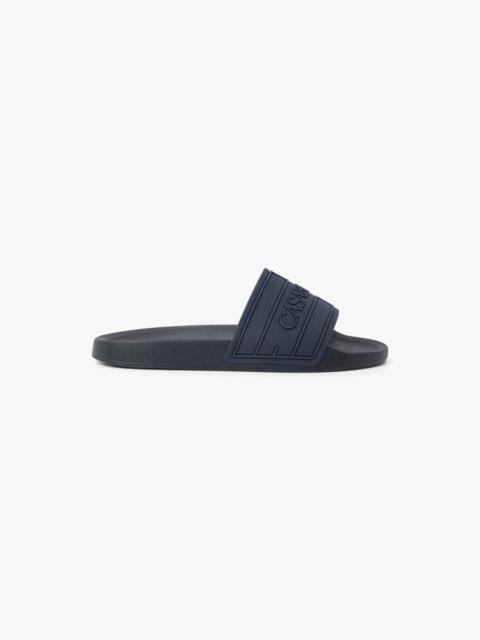 CASABLANCA Men's Blue Logo Pool Slides | Casablanca Paris