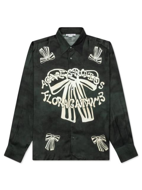 Acne Studios FLORAGATAN BUTTON UP SHIRT - BLACK/WHITE