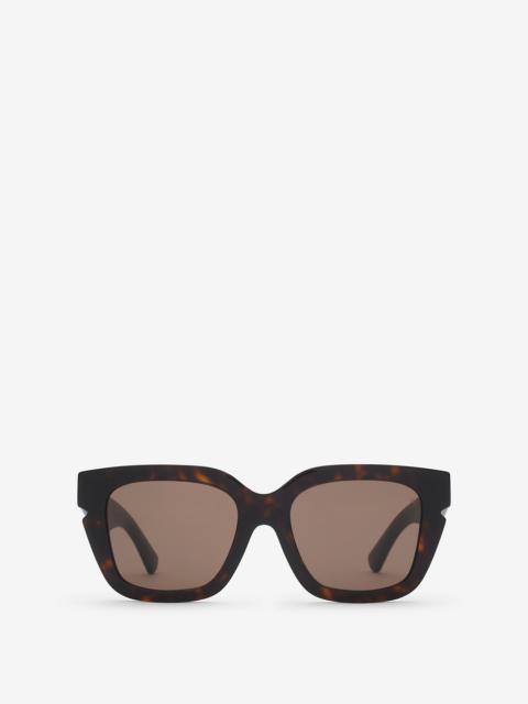 Inlaid Check Square Sunglasses