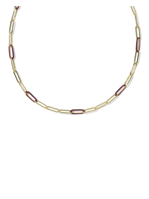 KENDRA SCOTT Courtney Gold Enamel Link and Chain Necklace
