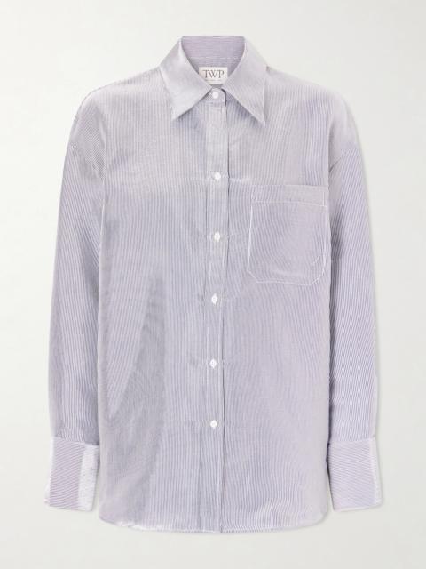 TWP Dylan Striped Cotton-blend Garbardine Shirt