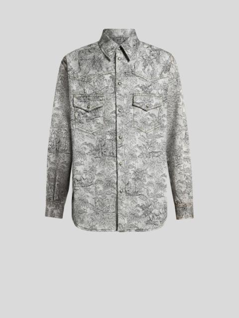 Etro LINEN-BLEND DENIM OVERSHIRT