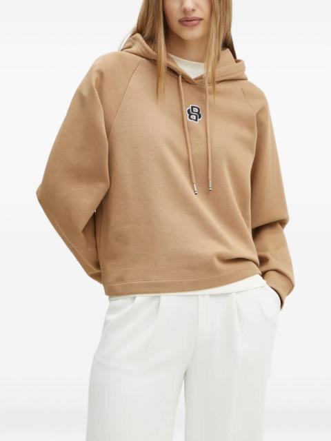 BOSS logo-embroidered hoodie
