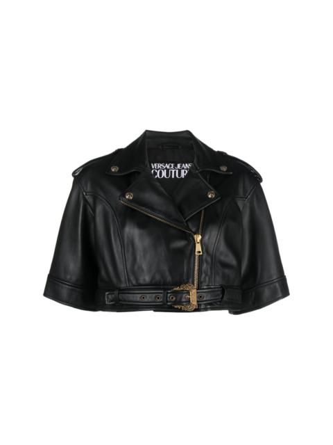 cropped leather jacket