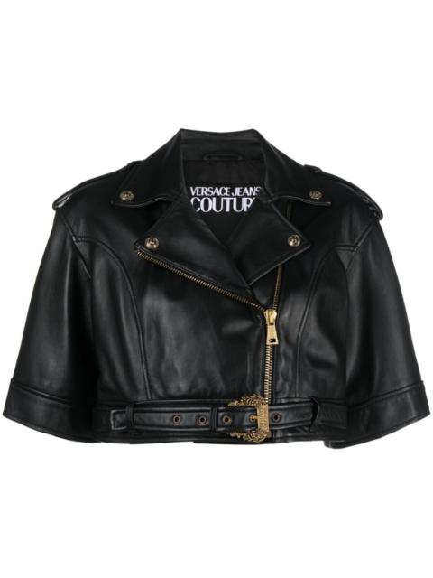 VERSACE JEANS COUTURE cropped leather jacket