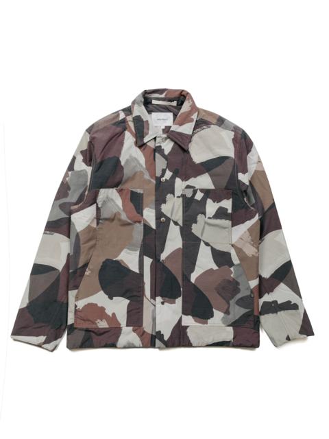 NORSE PROJECTS Pelle Camo Nylon Insulated Jacket Espresso