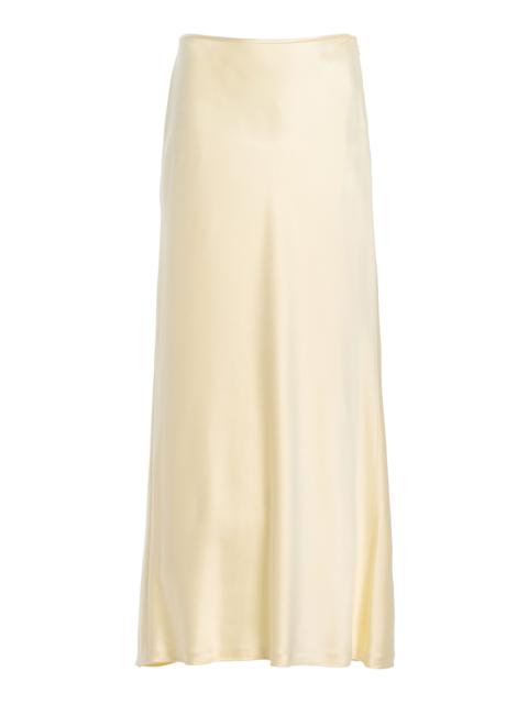Another Tomorrow Satin Skirt yellow