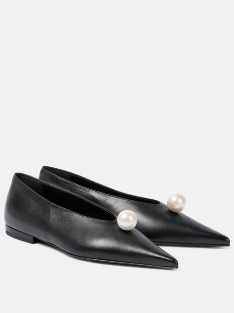 MAGDA BUTRYM Embellished leather ballet flats