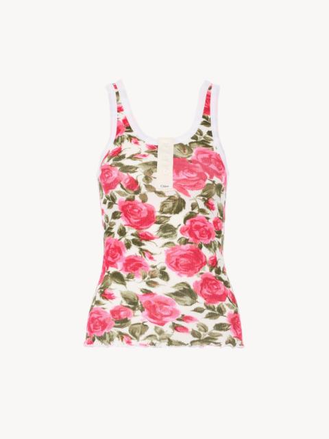 Chloé HENLEY TANK TOP IN COTTON JERSEY