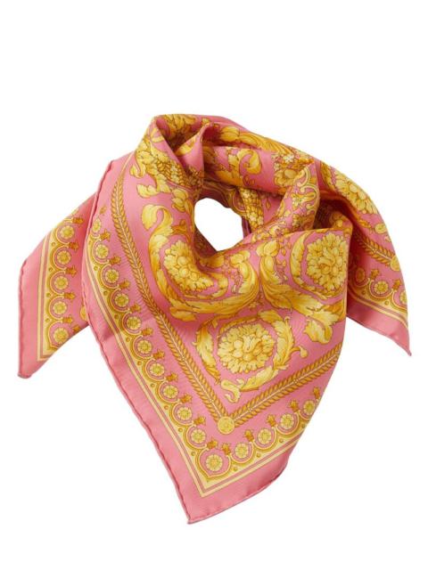 VERSACE Printed silk & cashmere scarf