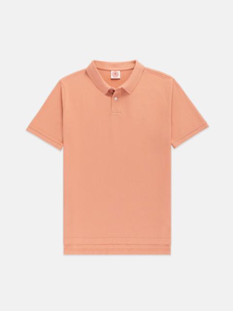 J. PRESS RED COTTON PIQUE POLO