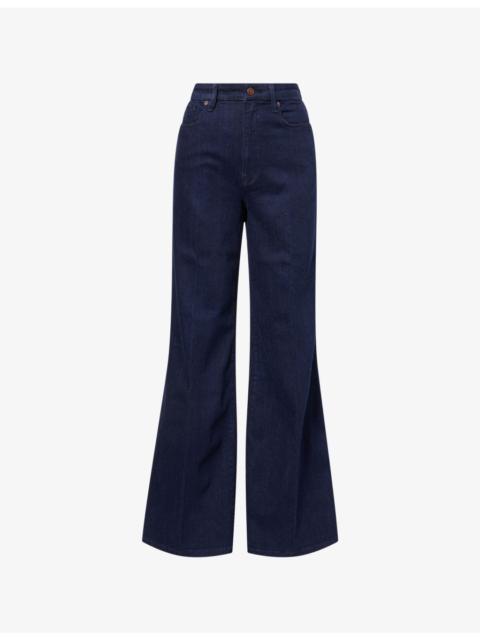 GOOD AMERICAN Good Waist Wide-Leg Denim Jeans