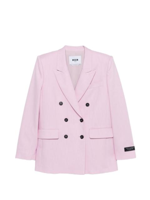 MSGM double-breasted notched lapel jacket