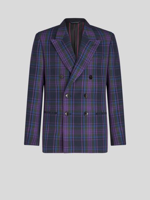 Etro DOUBLE-BREASTED MAXI CHECK JACKET