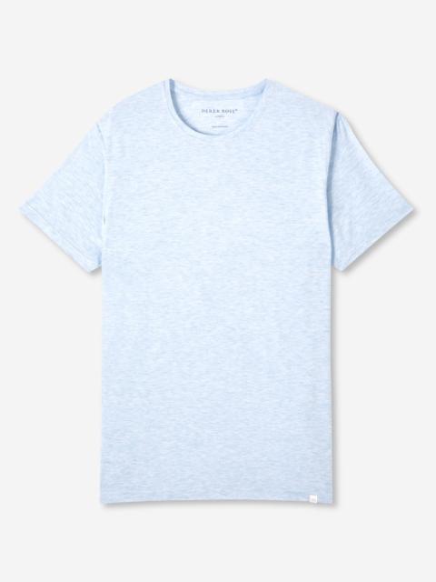 Derek Rose Men's T-Shirt Ethan Micro Modal Stretch Blue