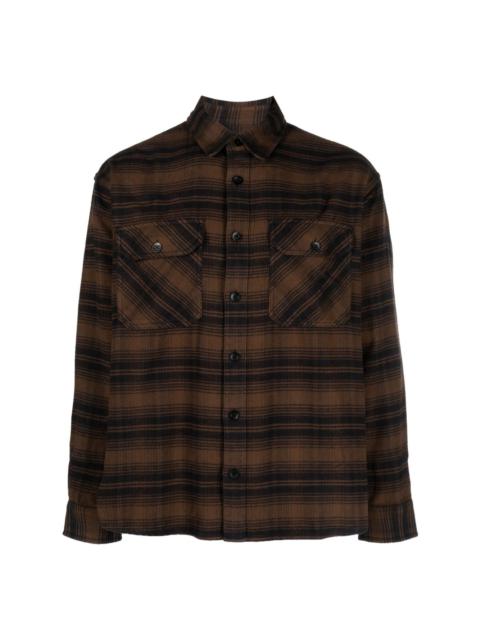 check-patterned cotton shirt