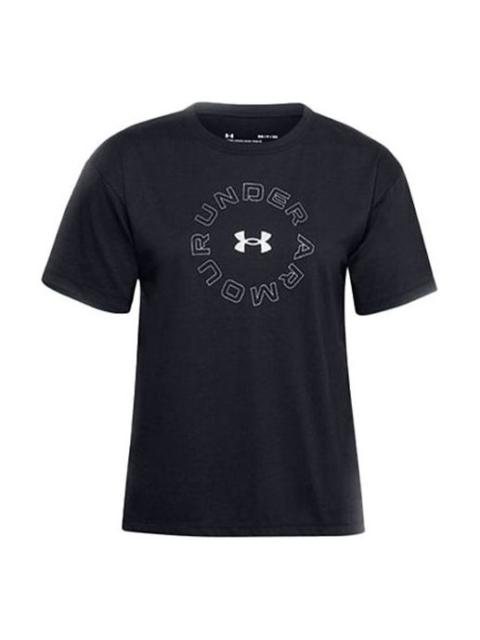 Under Armour (WMNS) Under Armour Wordmark Graphic Tee 'Black' 1358657-001