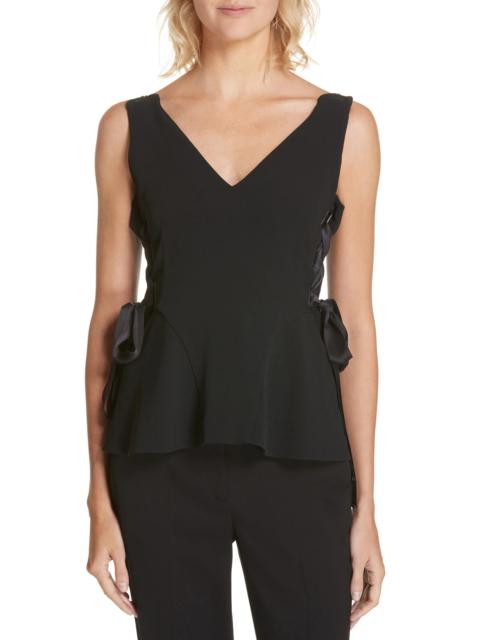 Jonathan Simkhai Lace-Up Side Crepe Top