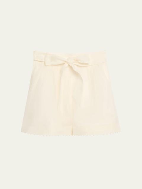 Zimmermann Dawning Beaded Tuck Shorts