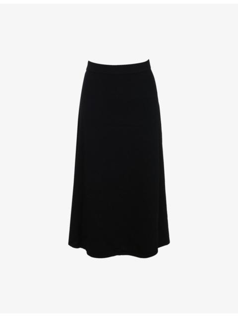 House of CB Asti A-Line Stretch-Woven Midi Skirt