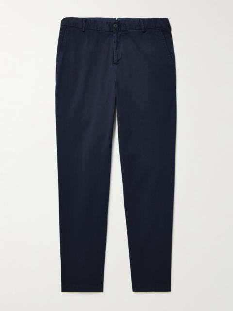 Sunspel Straight-Leg Garment-Dyed Cotton-Blend Twill Chinos