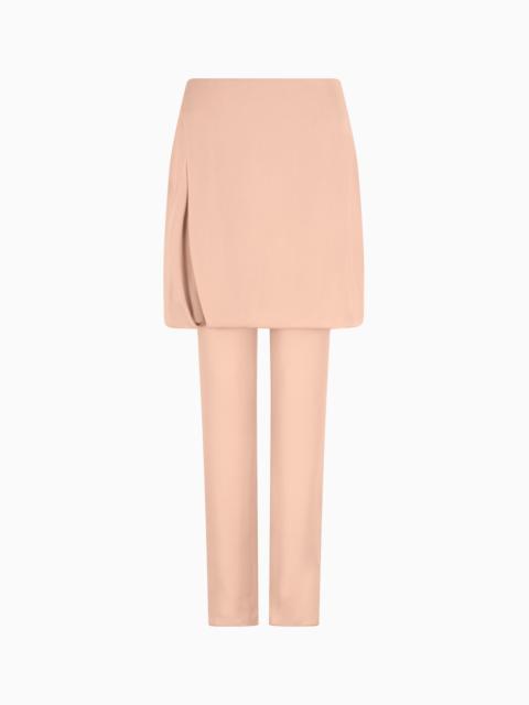 GIORGIO ARMANI TROUSERS WITH WASHED SILK DOUBLE GEORGETTE PANEL