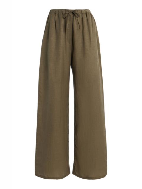 LESET Daniel Cotton Drawstring Pocket Pants green