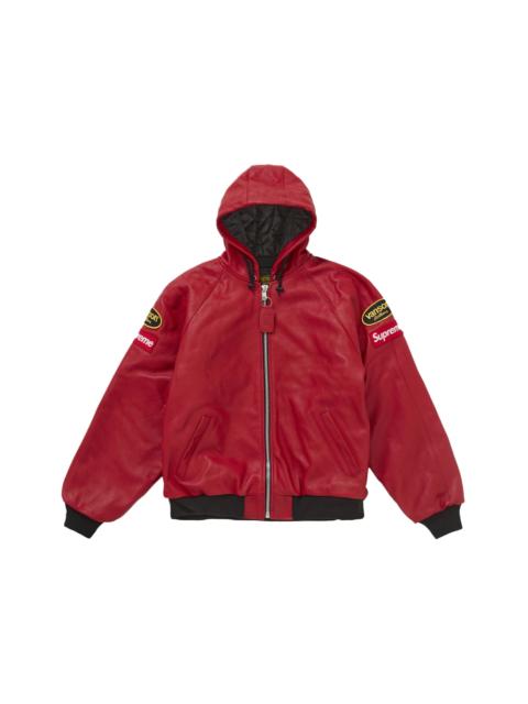 Supreme Supreme Vanson Leathers Hooded Work Jacket Red