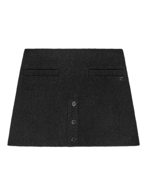 buttoned mini skirt