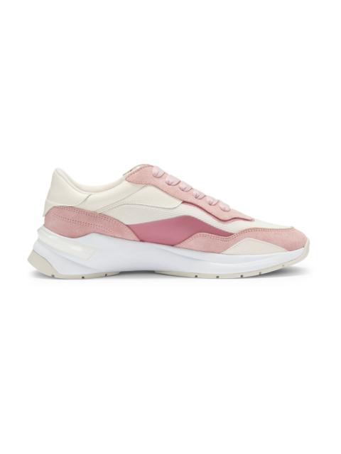 BOSS LACE-UP TRAINERS WITH SUEDE, MESH AND FAUX LEATHER