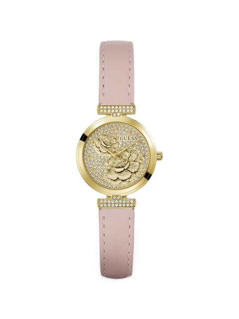 GUESS USA Glitz Floral 30mm watch