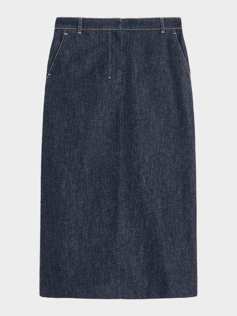 Max Mara Serena Denim Midi Skirt