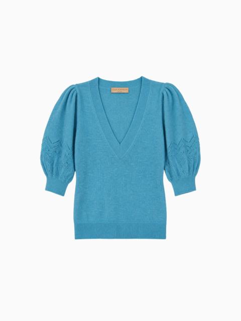 ULLA JOHNSON Reina Puff Cashmere Top
