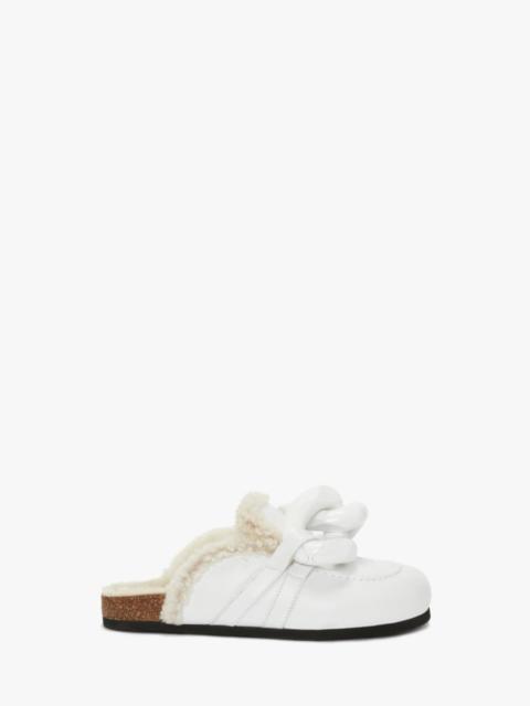 JW Anderson MEN'S SHEARLING CHAIN LOAFER