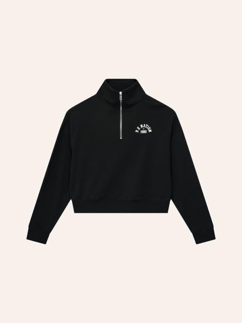 P.E NATION ESTABLISHED QUARTER ZIP SWEAT IN BLACK