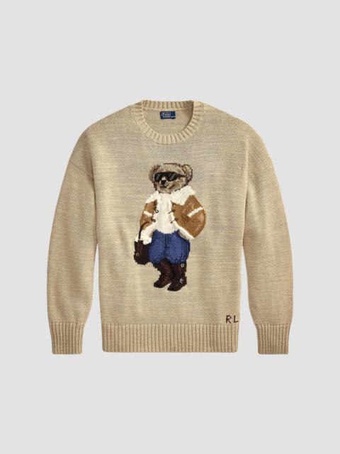 Polo Ralph Lauren Women's Winter Polo Bear Crewneck Sweater - Light Beige