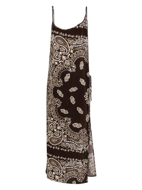 THE ATTICO bandana-print midi dress