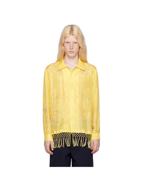 BODE Yellow Paquerette Fringe Shirt
