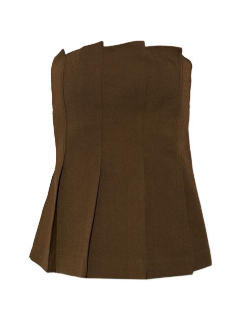 GESTUZ Gzstacy pleated strapless top