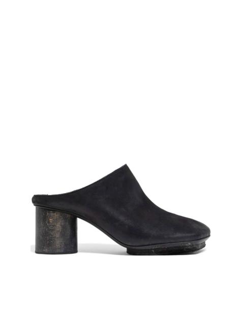 block-heel leather mules