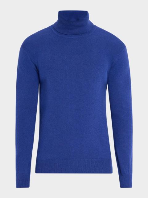SAINT LAURENT Men's Cashmere and Wool Slim Turtleneck Sweater