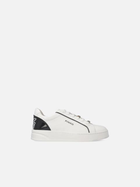 PINKO LEATHER SNEAKERS WITH LOGO