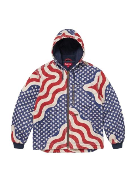 Supreme Supreme SS26 Flag Quilted Hooded Work Jacket 'Multicolor' SUP-SS26-132-MUTI