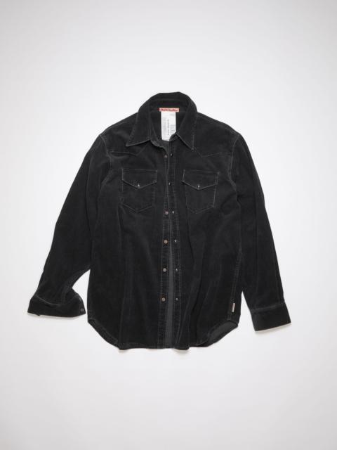 Acne Studios Corduroy button-up shirt - Black