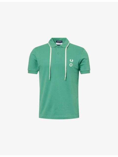 Fred Perry Fred Perry x Craig Green Drawstring-Collar Cotton Polo T-Shirt