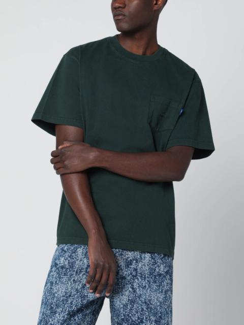 AWAKE NY Green crewneck T-shirt with logo