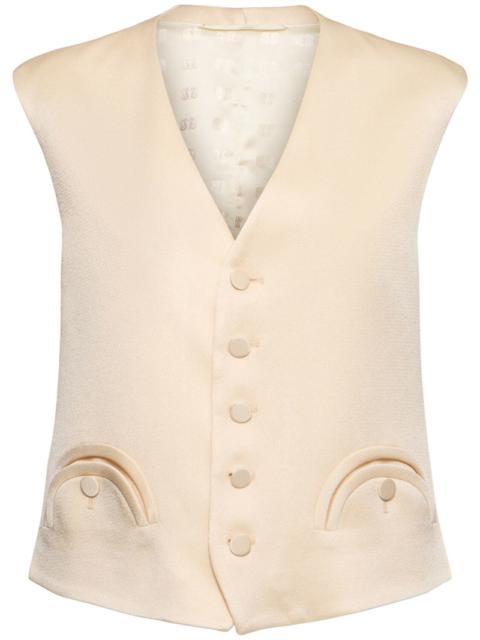 BLAZÉ MILANO Feral viscose blend satin vest