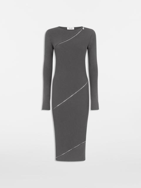 THE ATTICO GREY MIDI DRESS